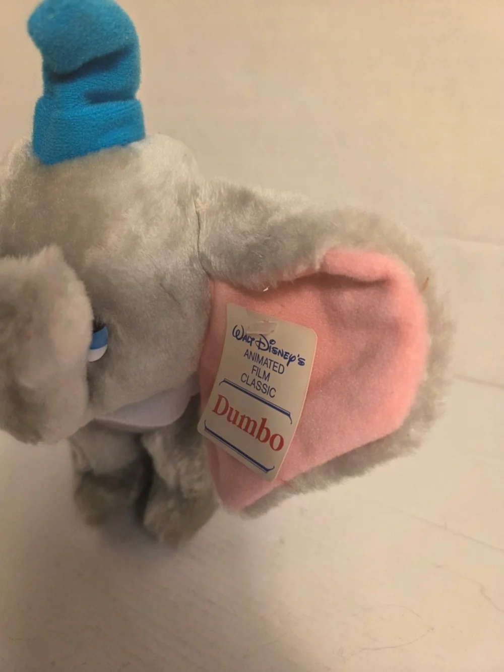 Walt Disney Animated Film Classic Dumbo Plush Vintage  8” Stuffed Animal w/ Tags